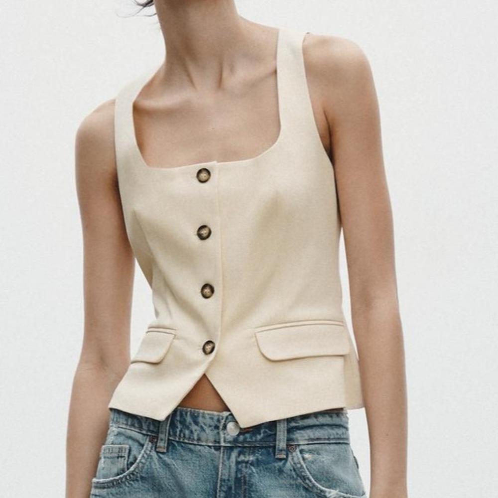 Zara Button Top NWT